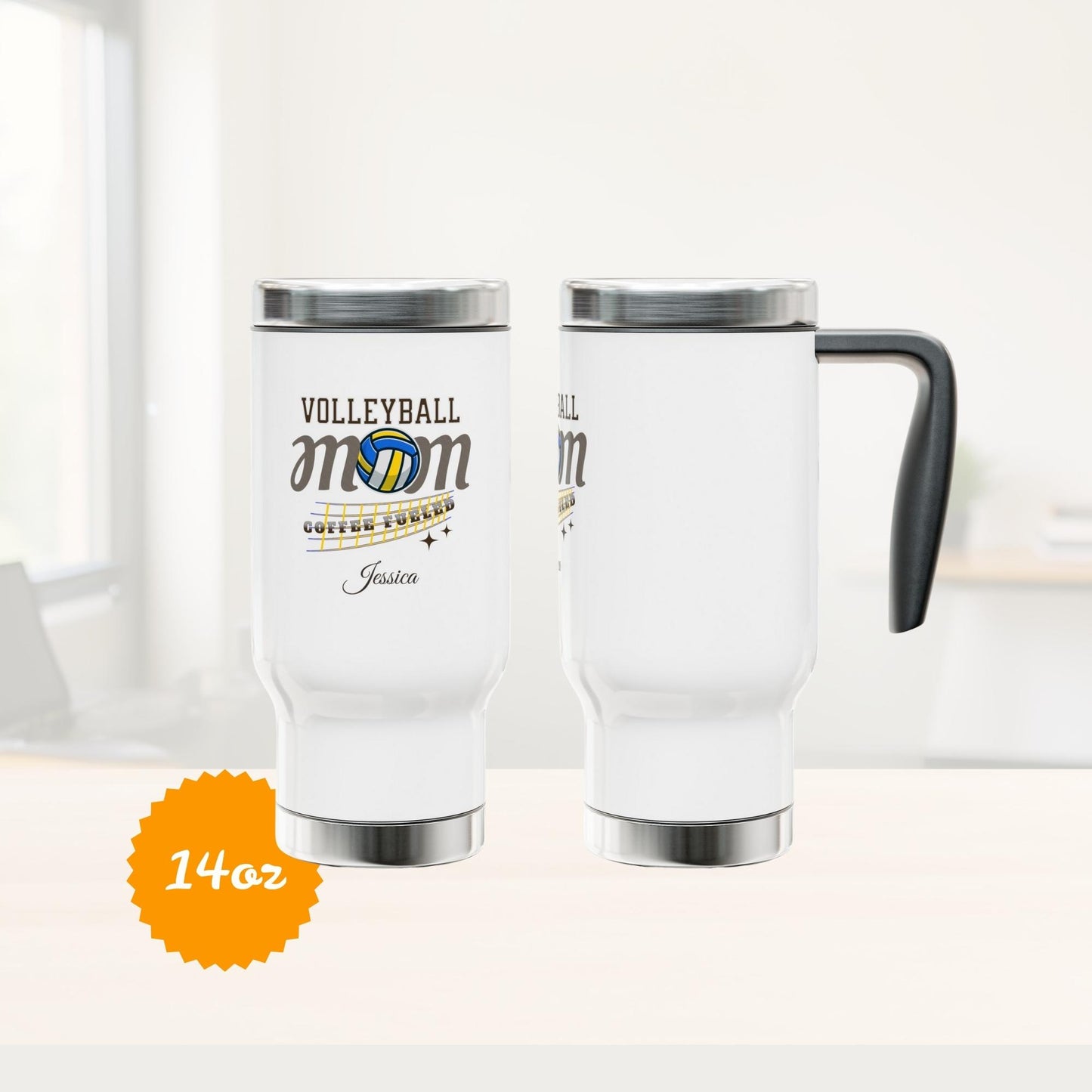 Personalized Volleyball Mom Mug 14 oz.