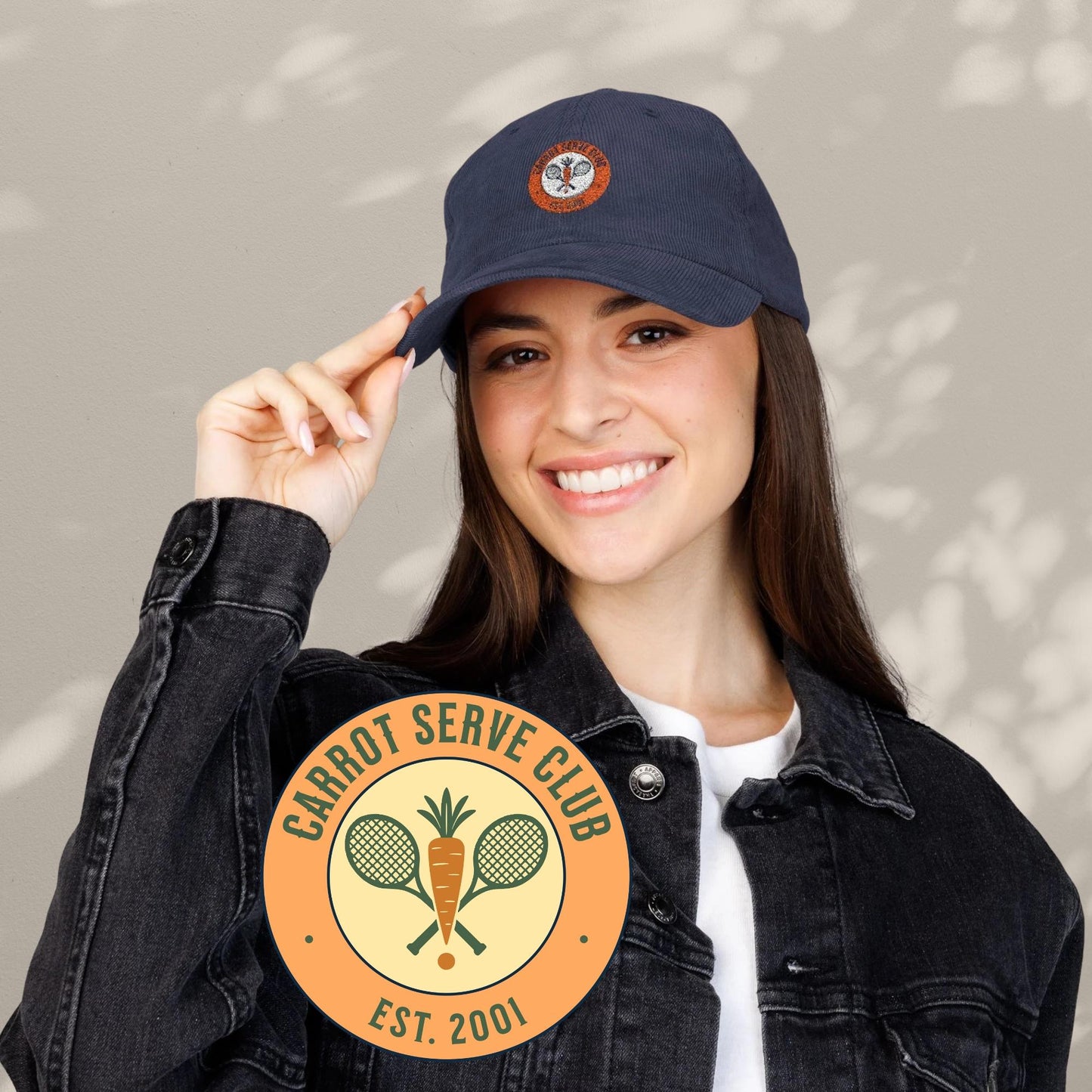 Embroidered Corduroy Cap