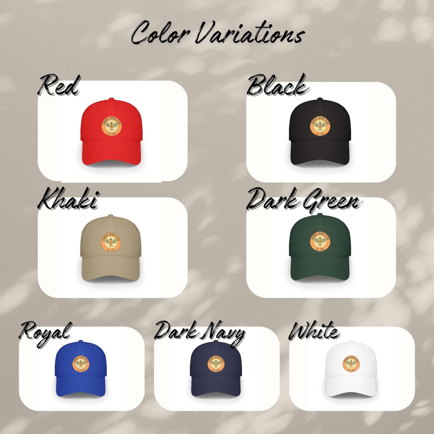 Tennis Lover Baseball Cap - Carrot Serve Club Cap