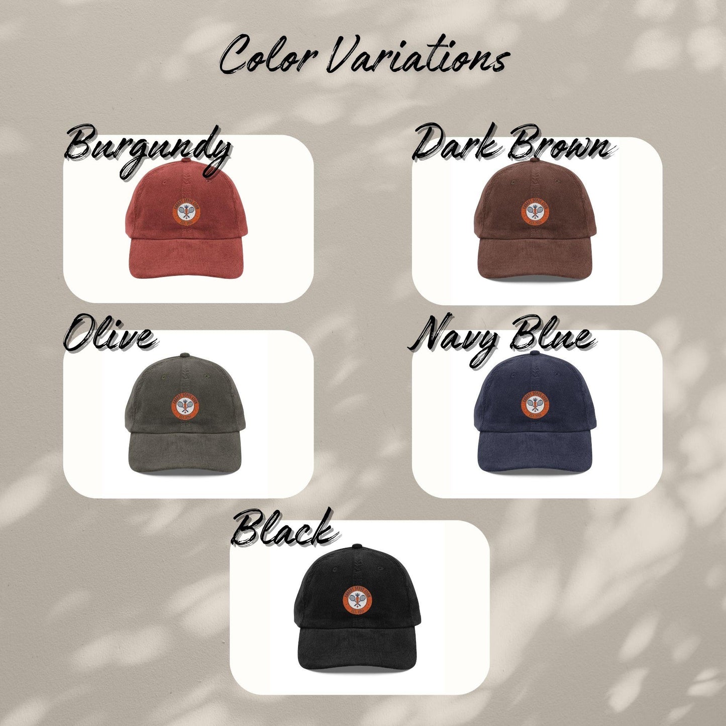 Embroidered Corduroy Cap