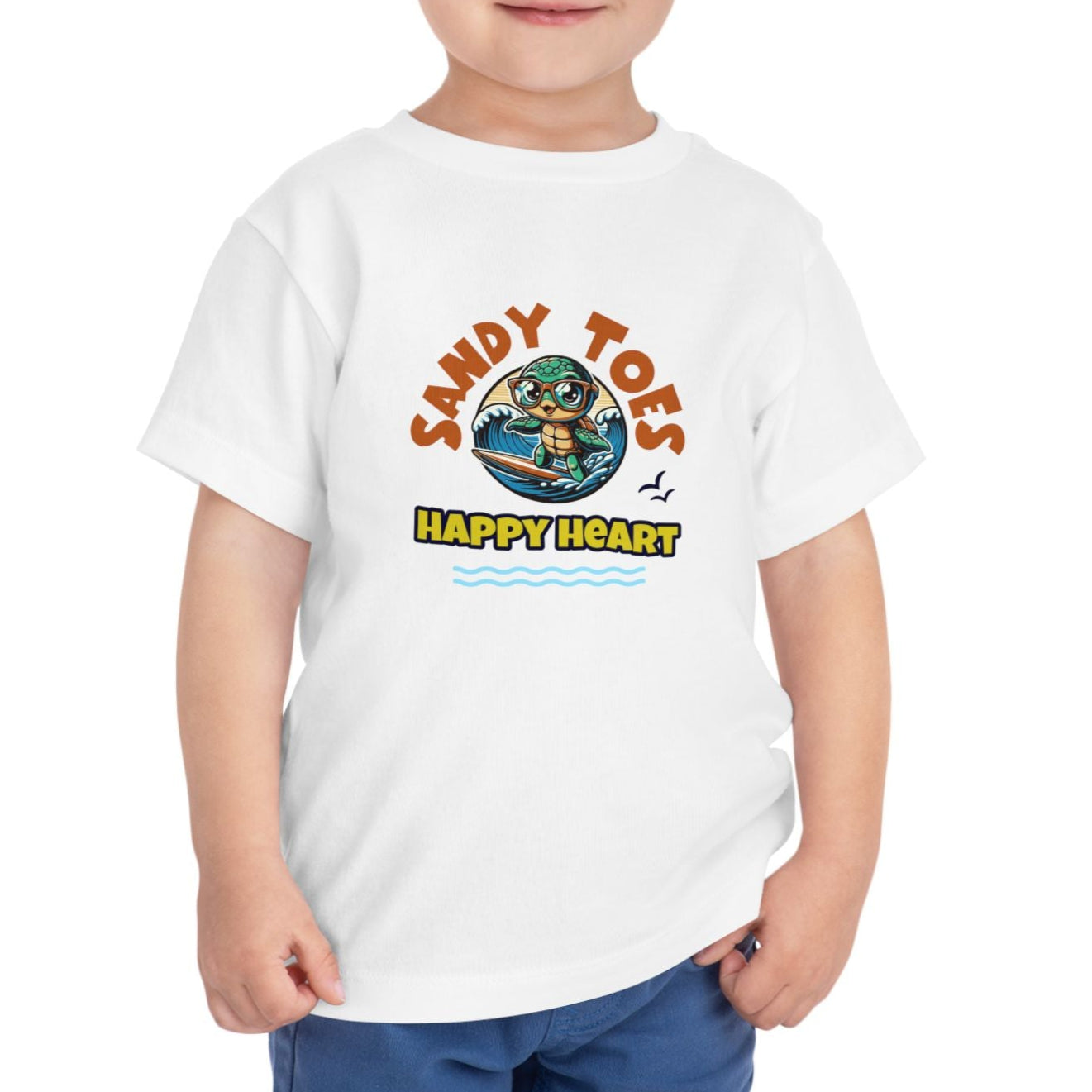 Toddler Tee - Sandy Toes, Happy Heart