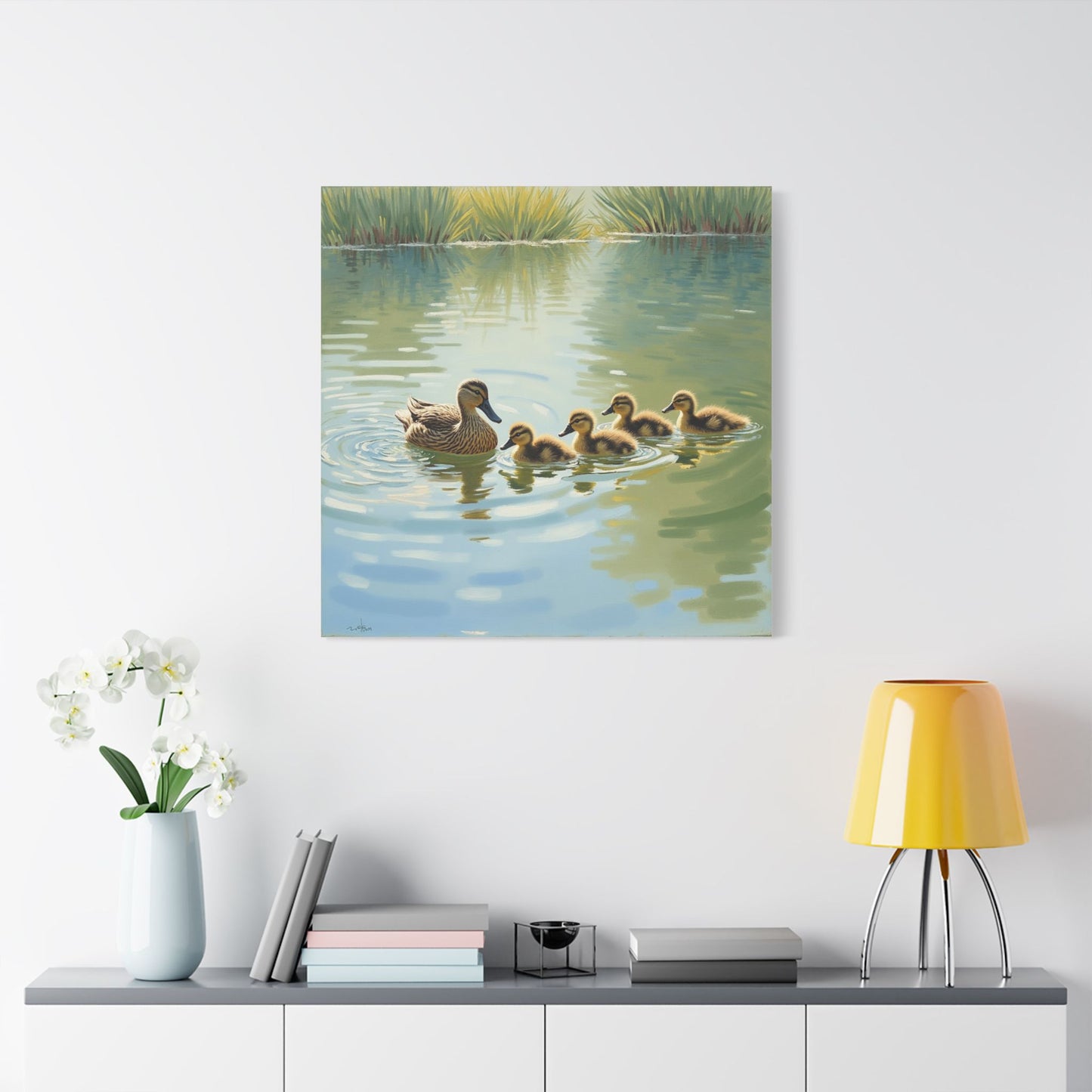 Canvas Wall Art - Duck Family