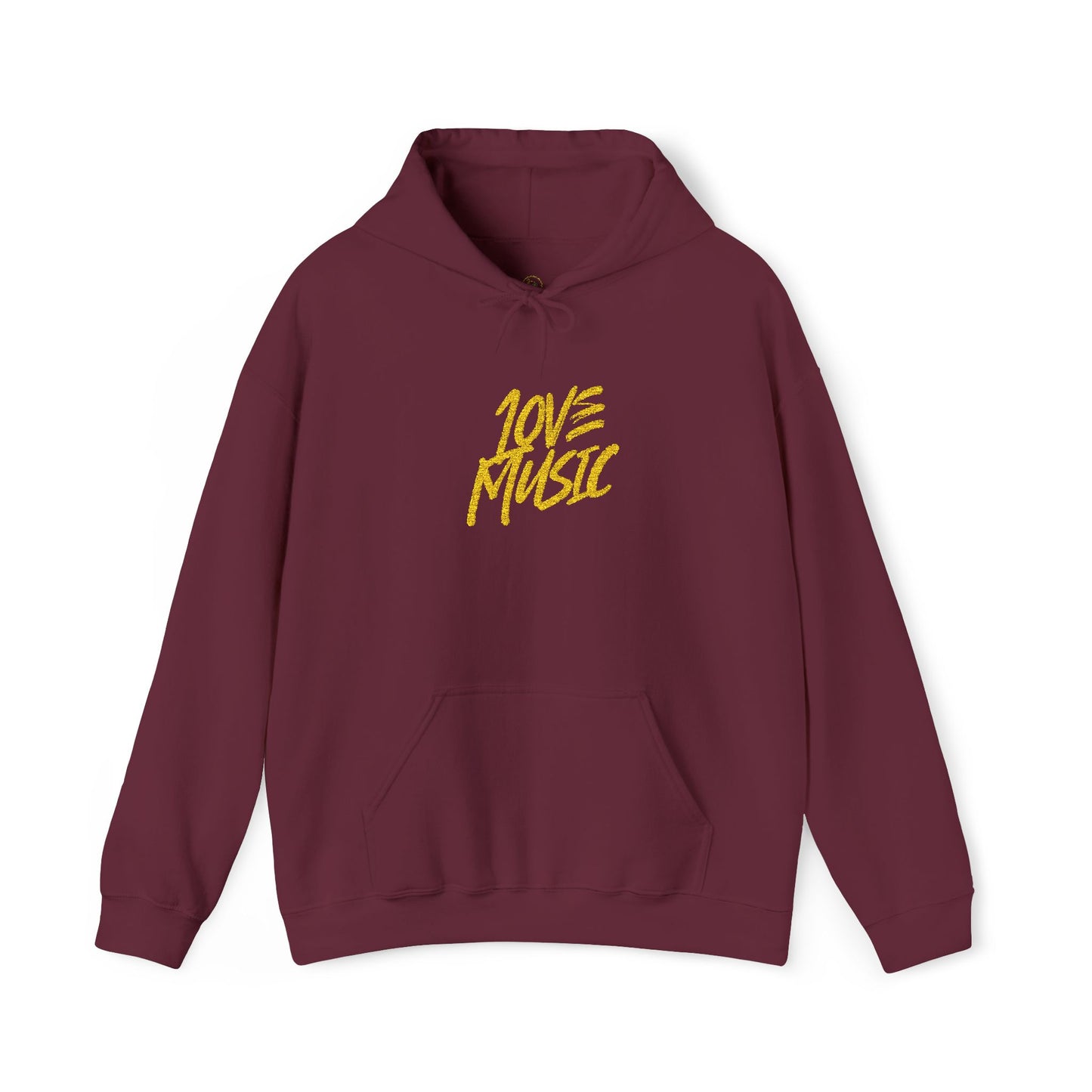 Embroidered Hooded Sweatshirt - Love Music