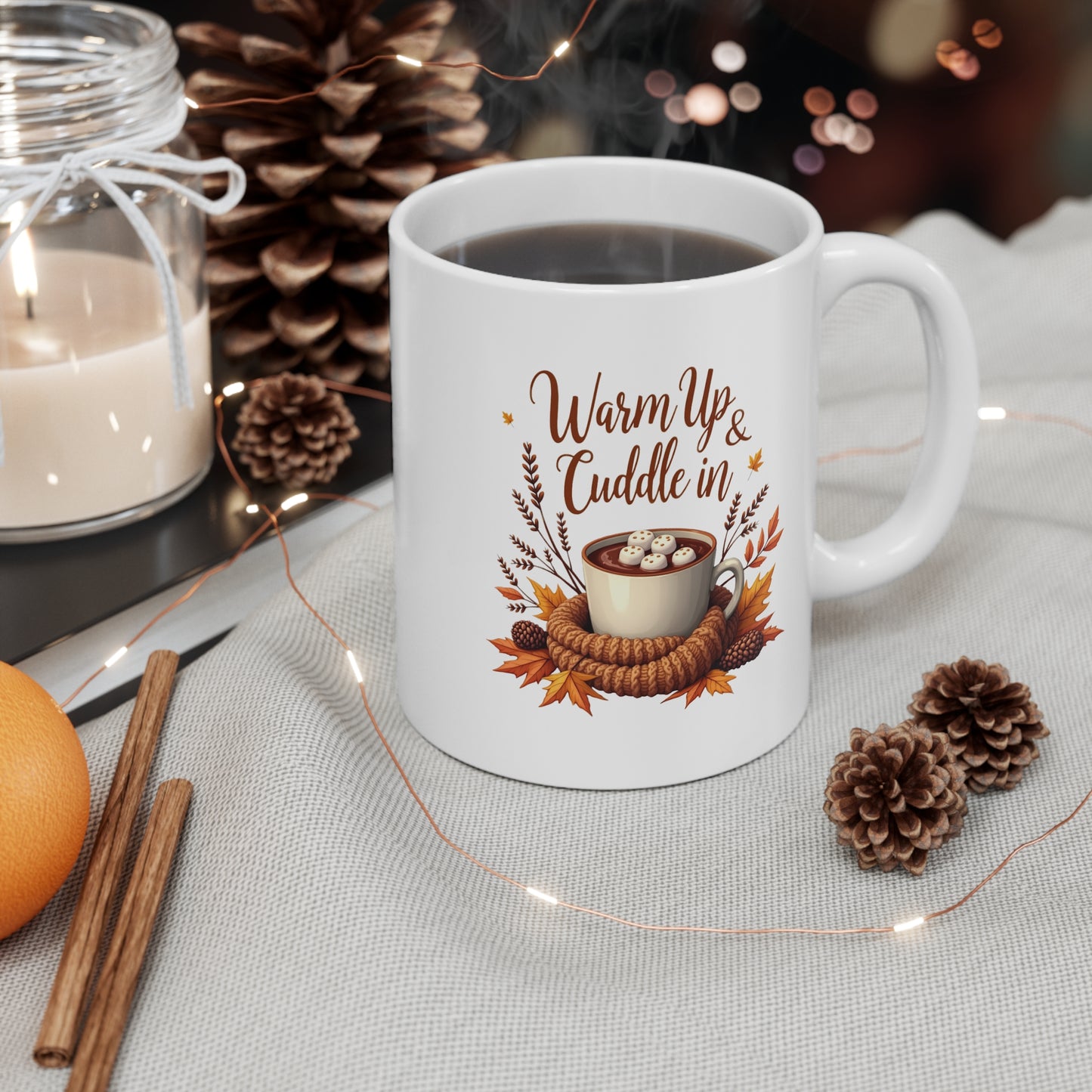 Mug 11oz Cozy Fall Warm Up & Cuddle In