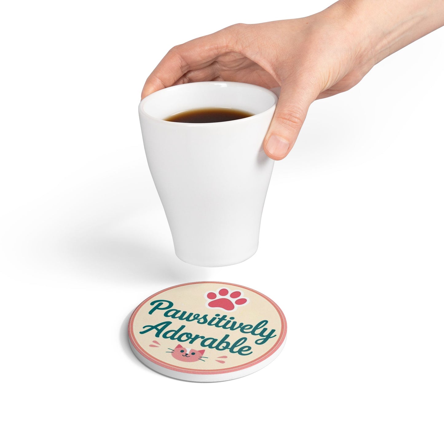 Cat Lover Ceramic Coaster