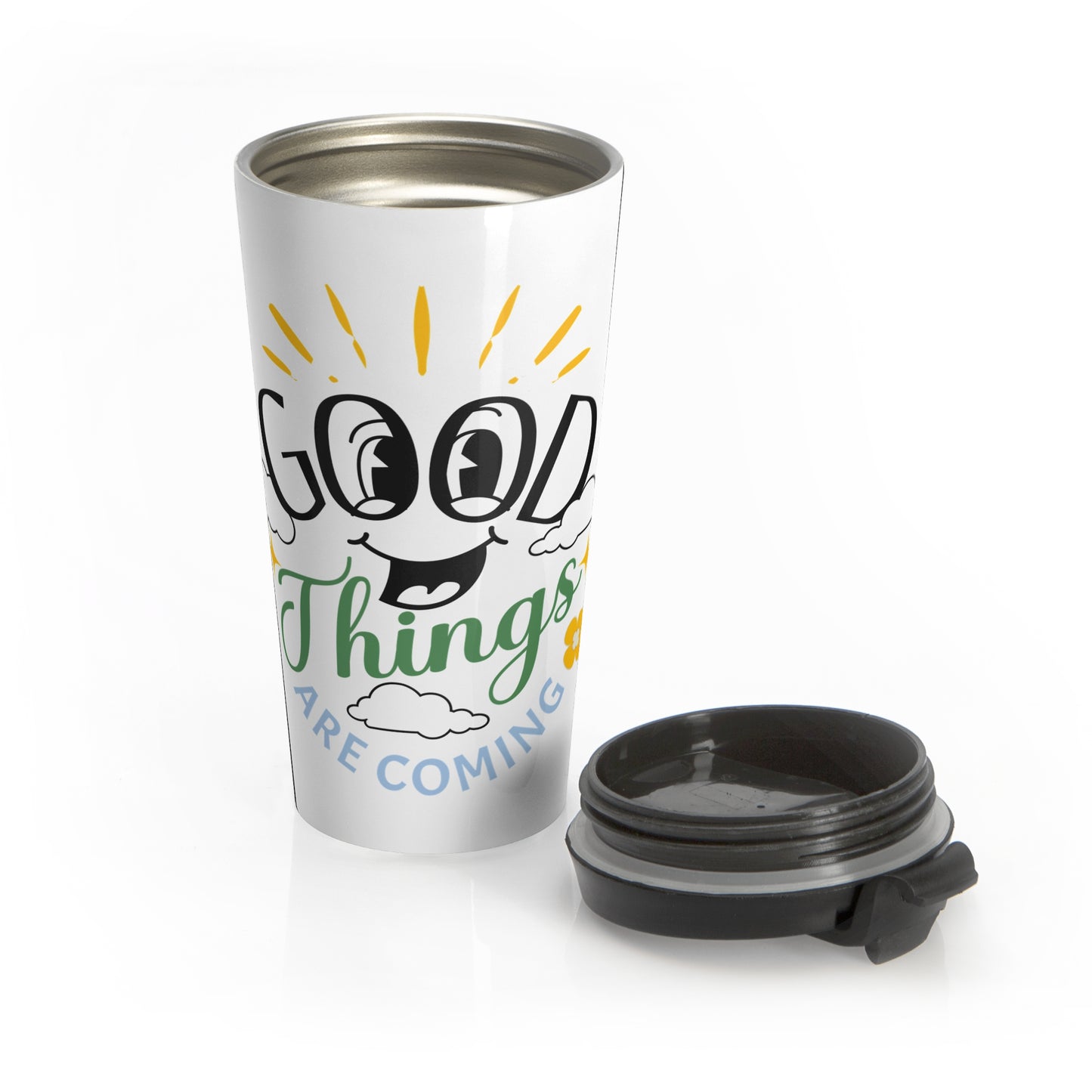 Travel Mug - 'Good things are coming' Stainless Steel Cup