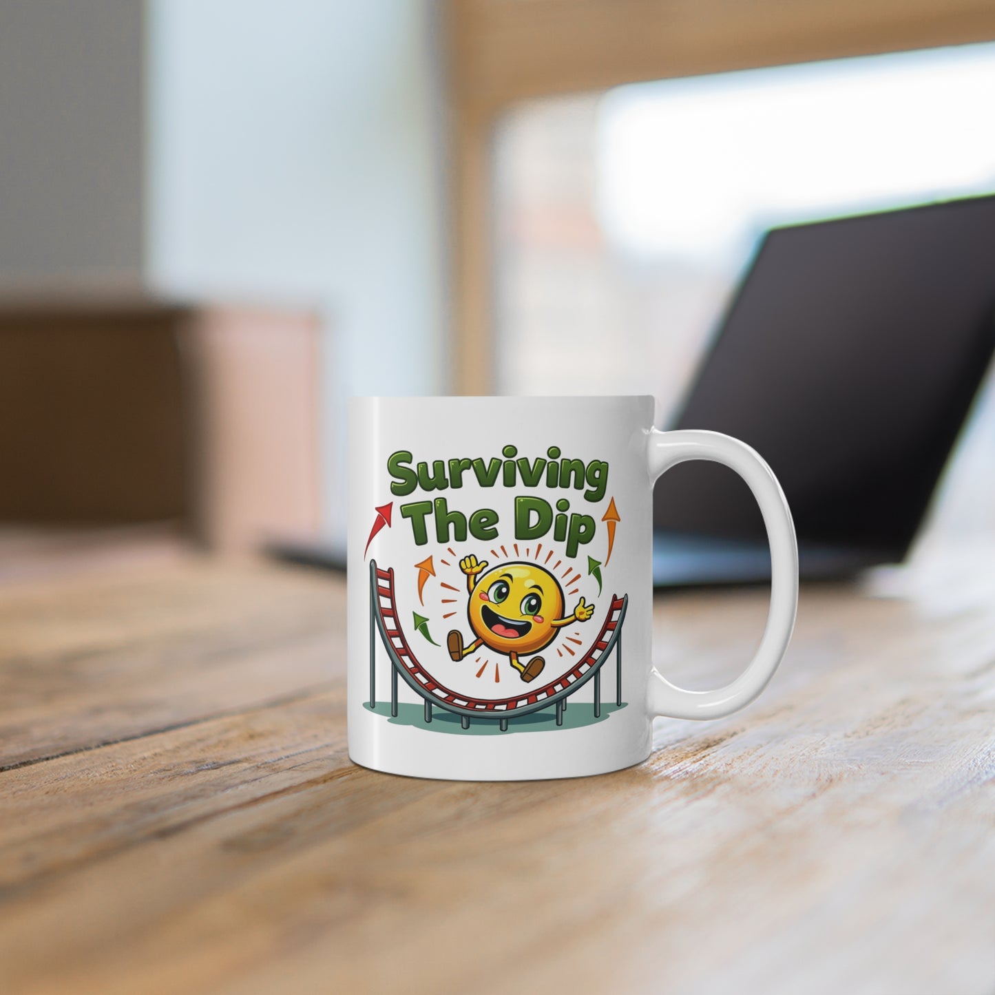 Motivational Mug 11oz - Surviving the Dip Coffee Cup