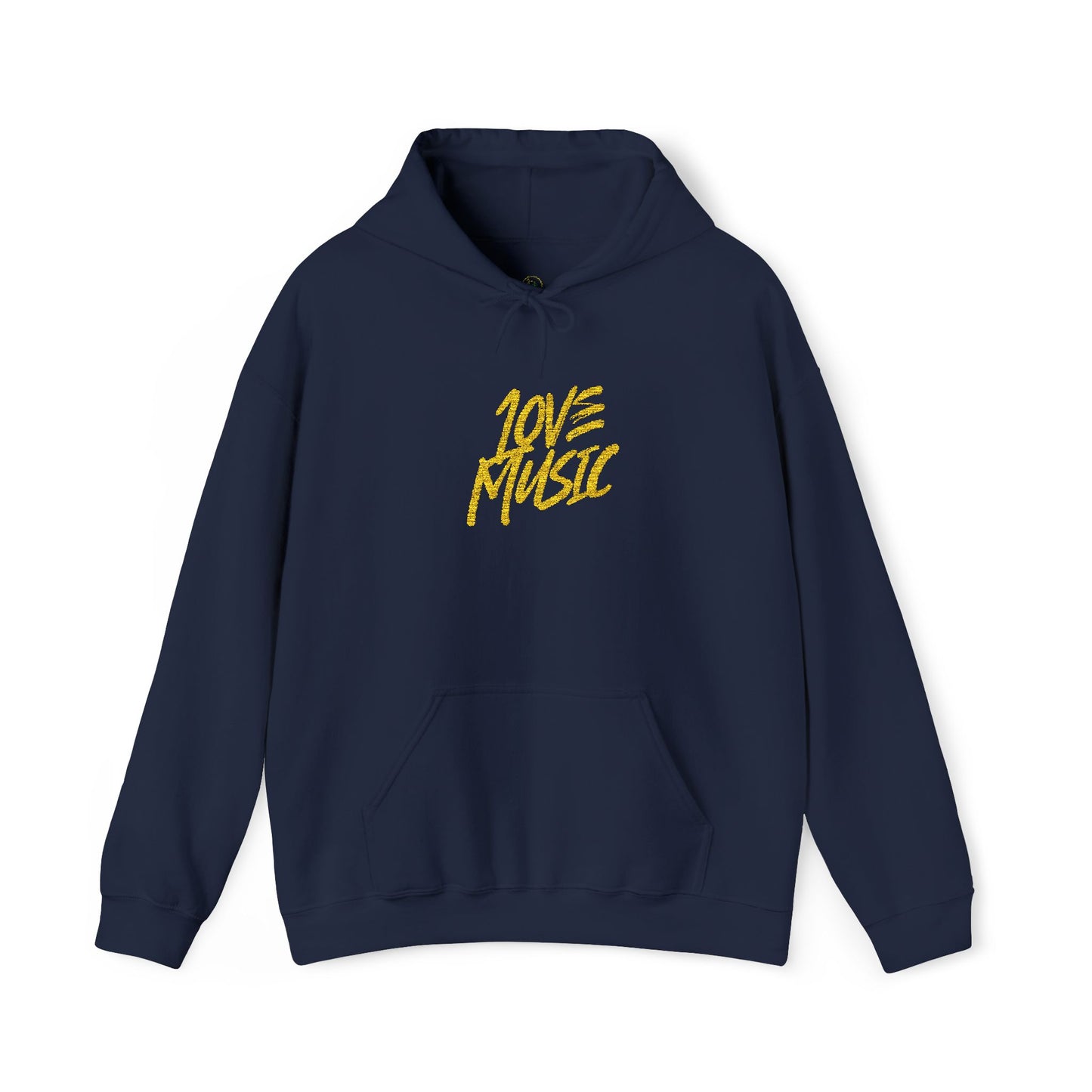 Embroidered Hooded Sweatshirt - Love Music