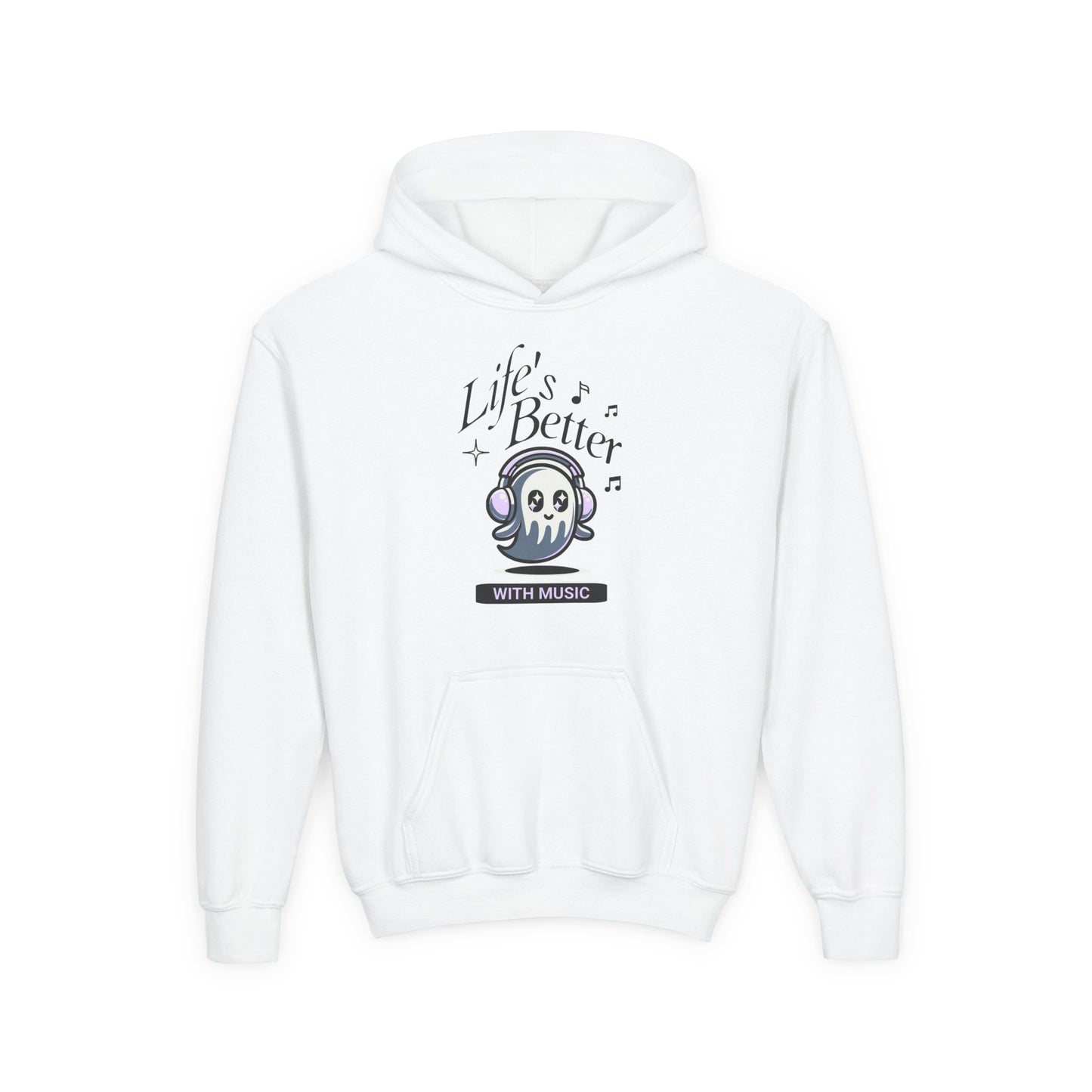 Music Lover Girls' Hoodie - Life's better with music