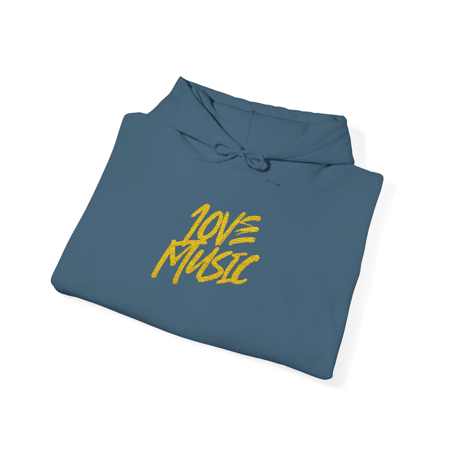 Embroidered Hooded Sweatshirt - Love Music