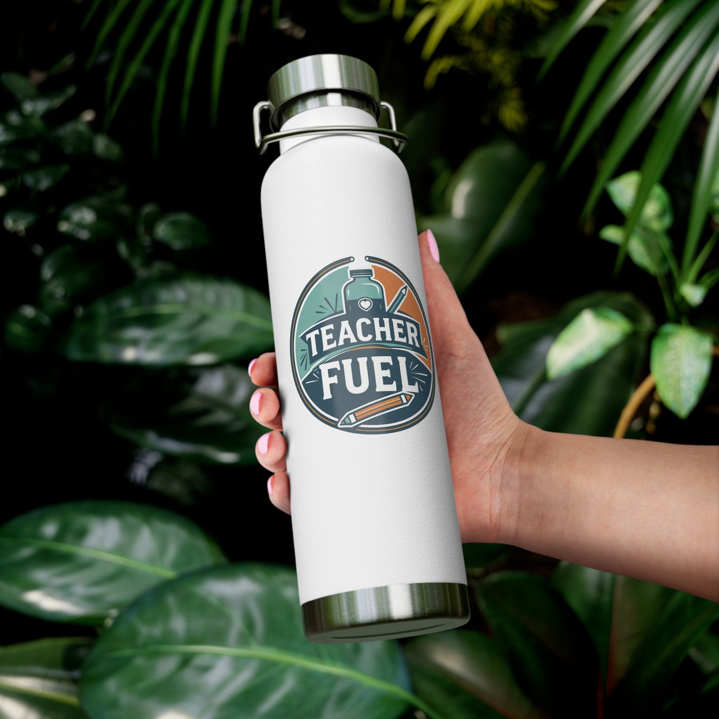 Personalized Water Bottle - Teacher Fuel Design - 22oz