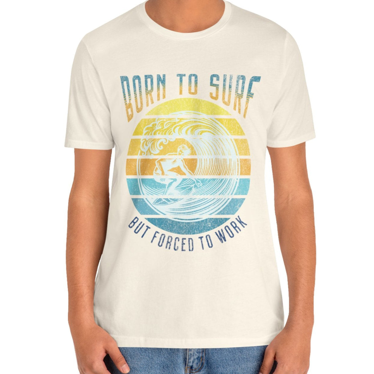 Surf Short Sleeve Tee - Born to Surf Design