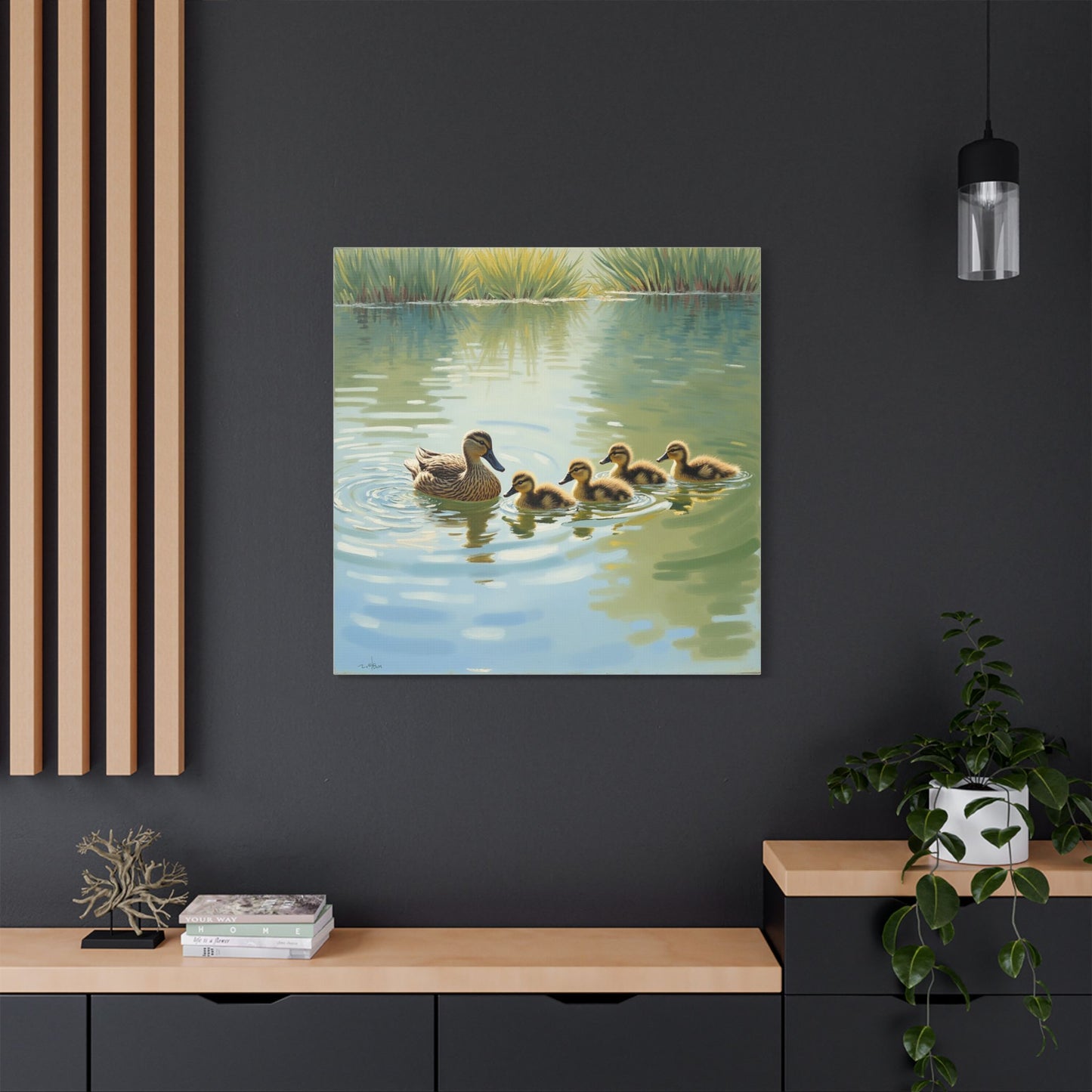 Canvas Wall Art - Duck Family