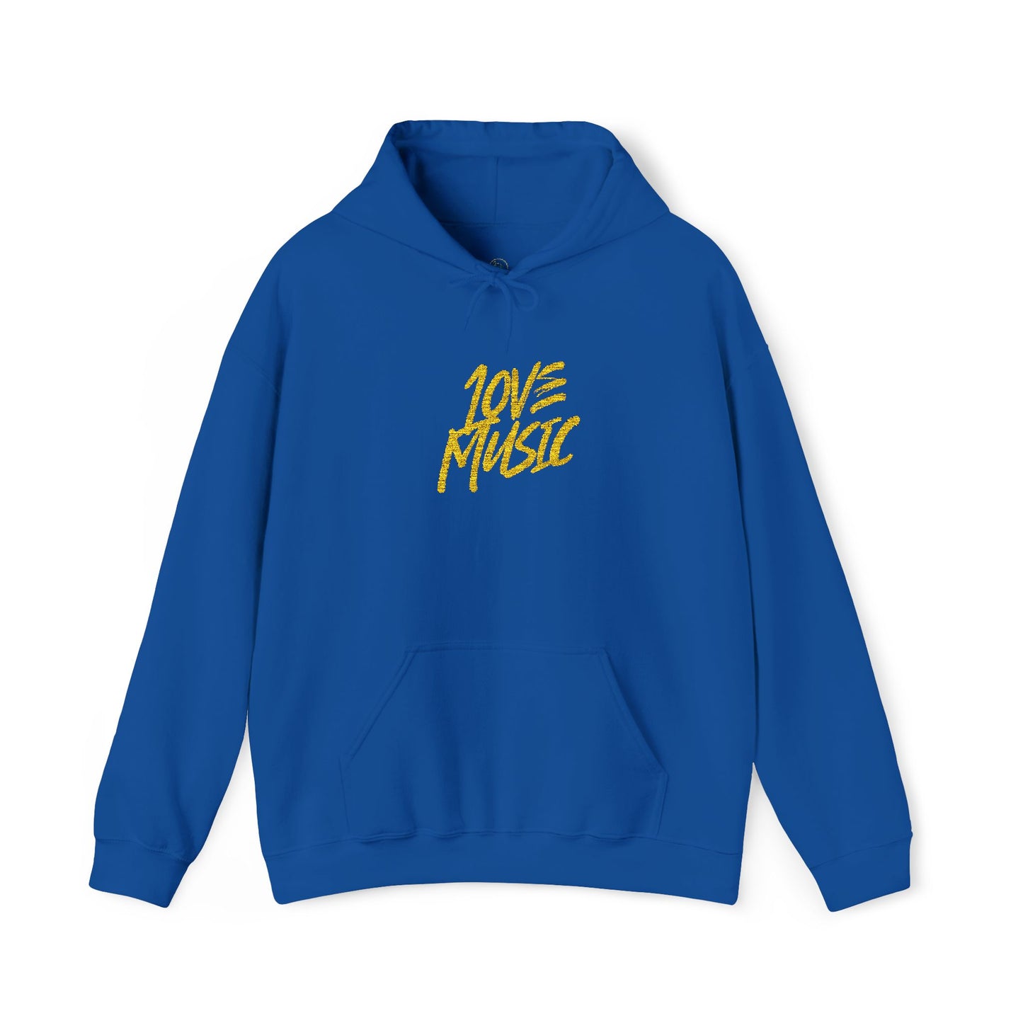 Embroidered Hooded Sweatshirt - Love Music