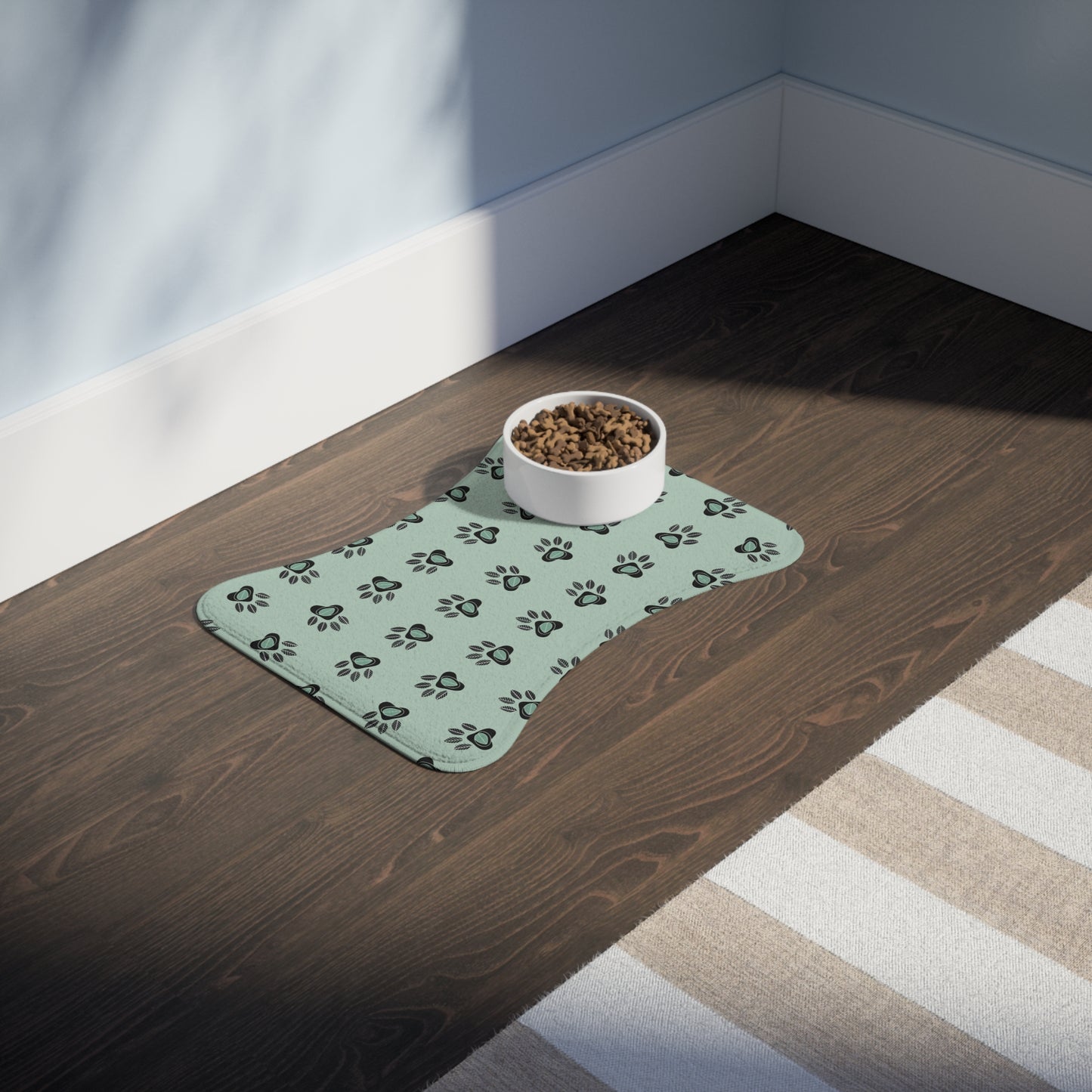 Pet Feeding Mat - Eucalyptus Design