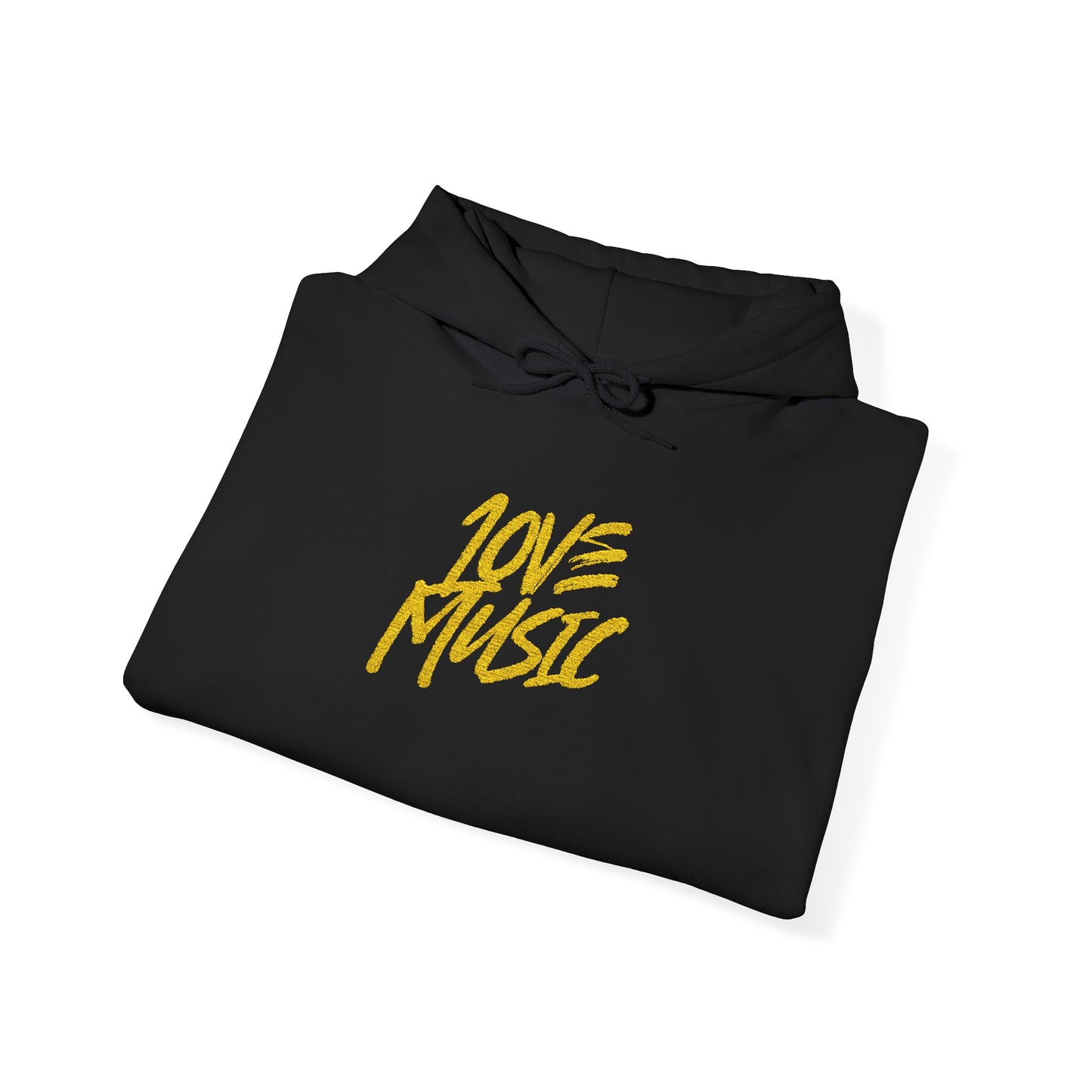 Embroidered Hooded Sweatshirt - Love Music