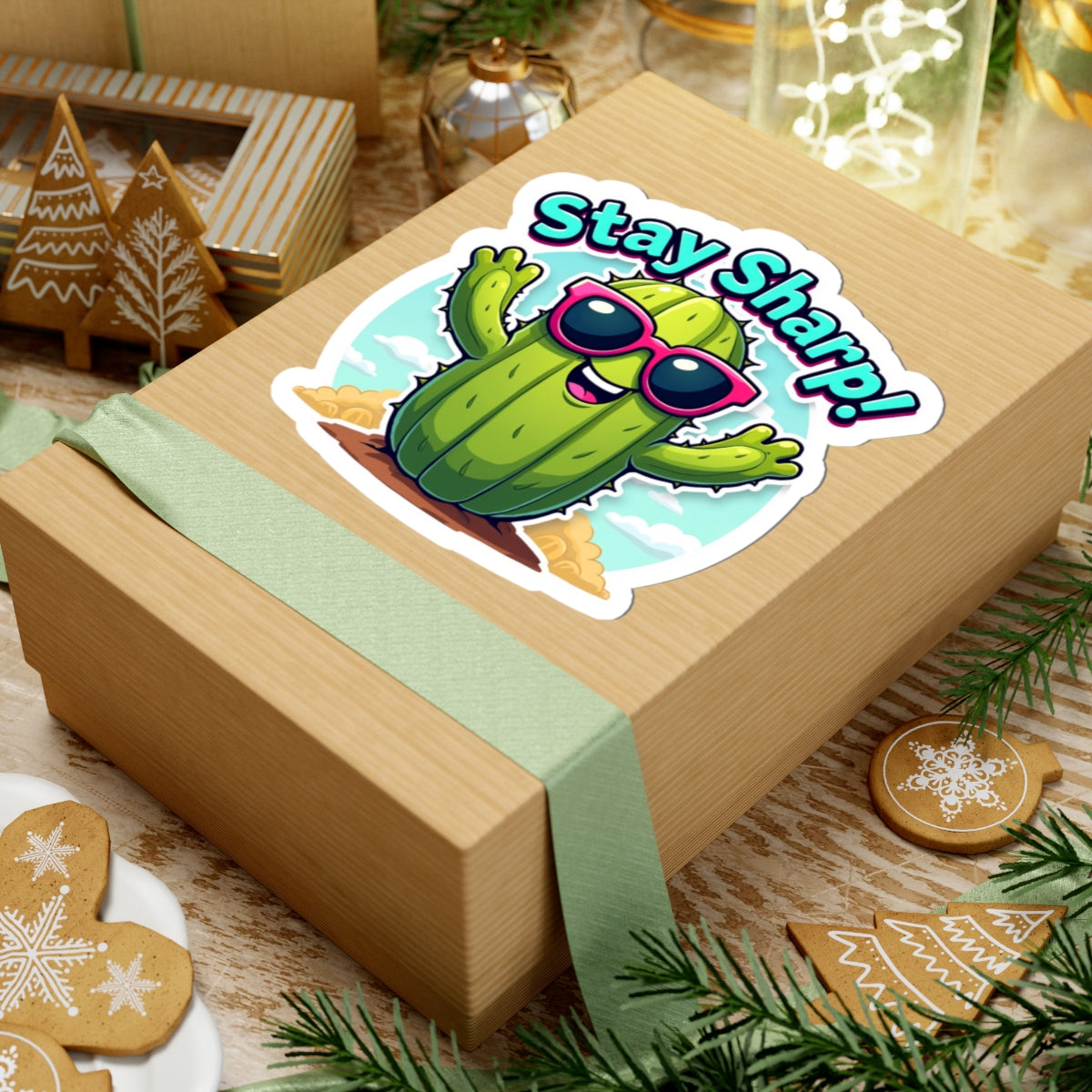 "Stay Sharp" Typography Kiss-Cut Stickers