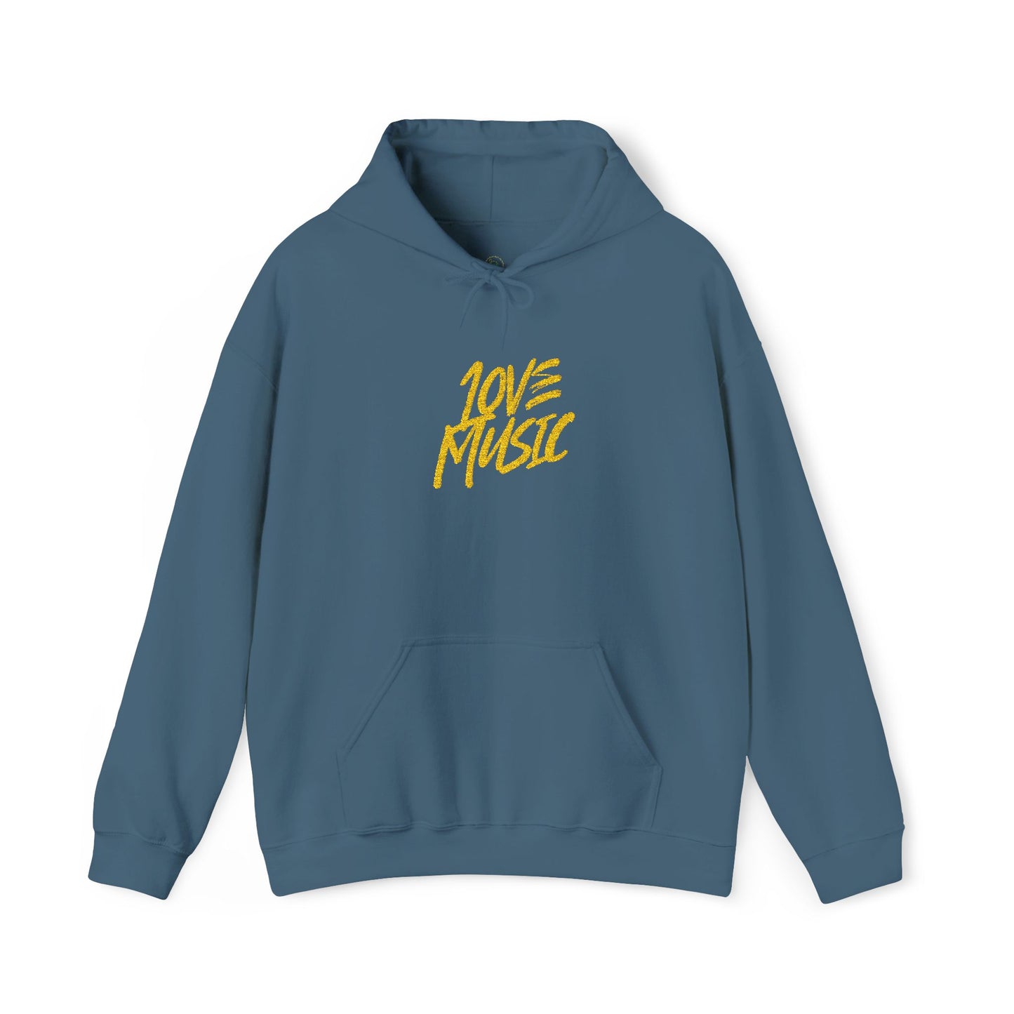 Embroidered Hooded Sweatshirt - Love Music