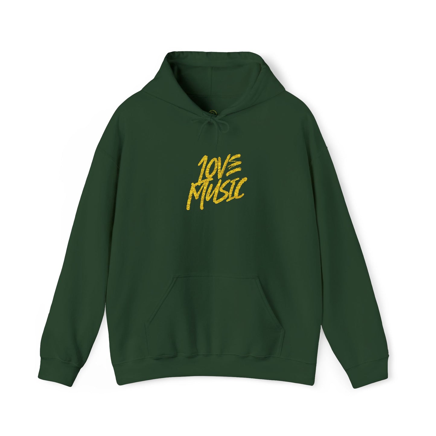 Embroidered Hooded Sweatshirt - Love Music