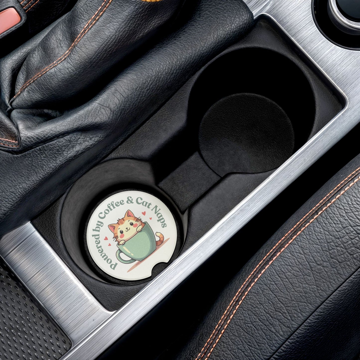 Car Coaster for Coffee and Cats Lovers