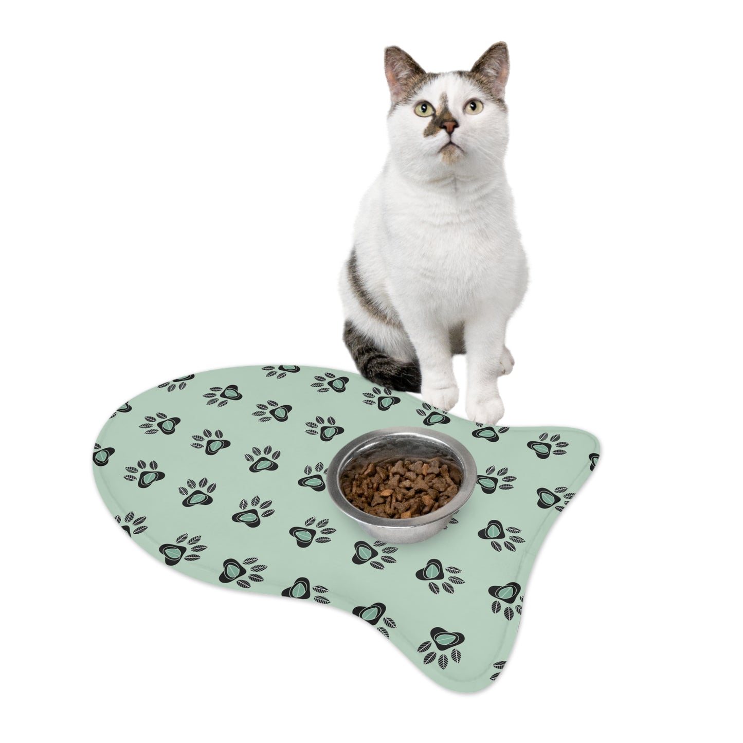 Pet Feeding Mat - Eucalyptus Design