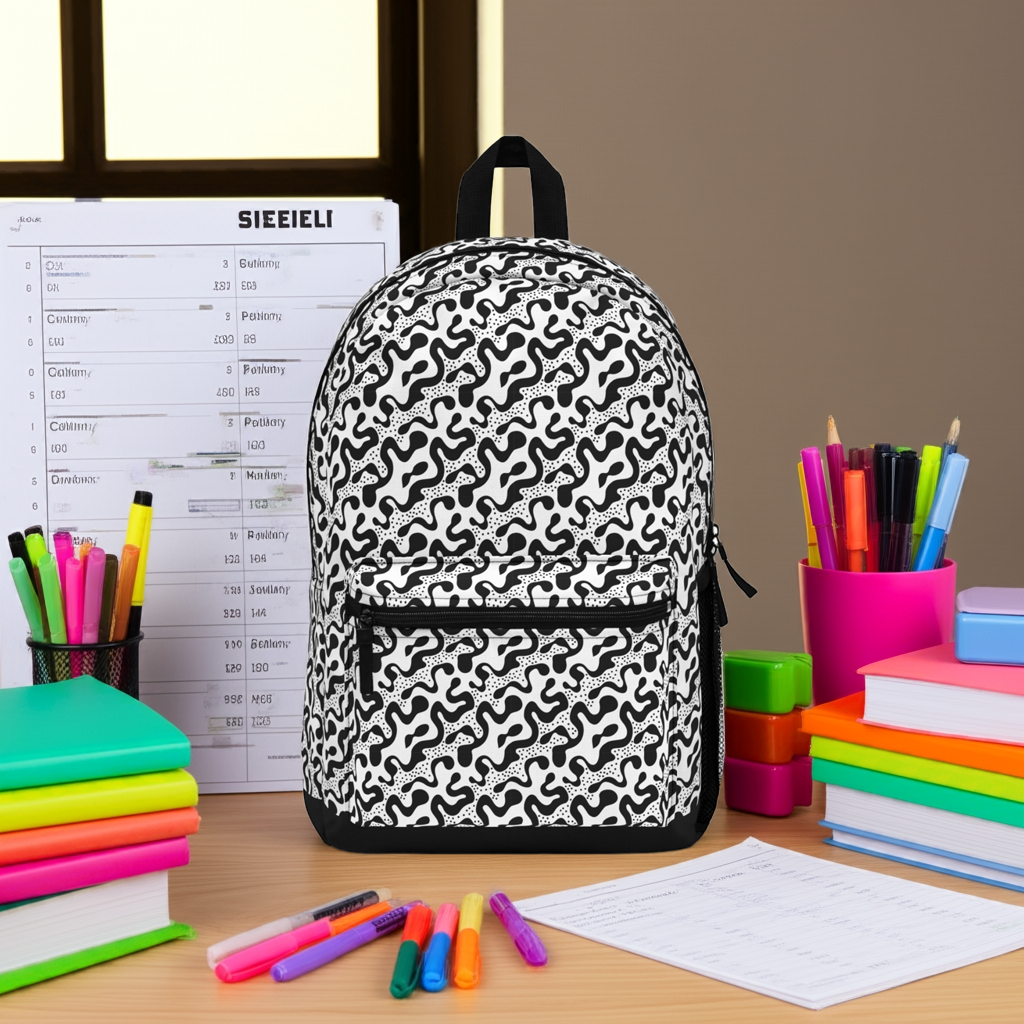 Backpack - Modern Wave Print