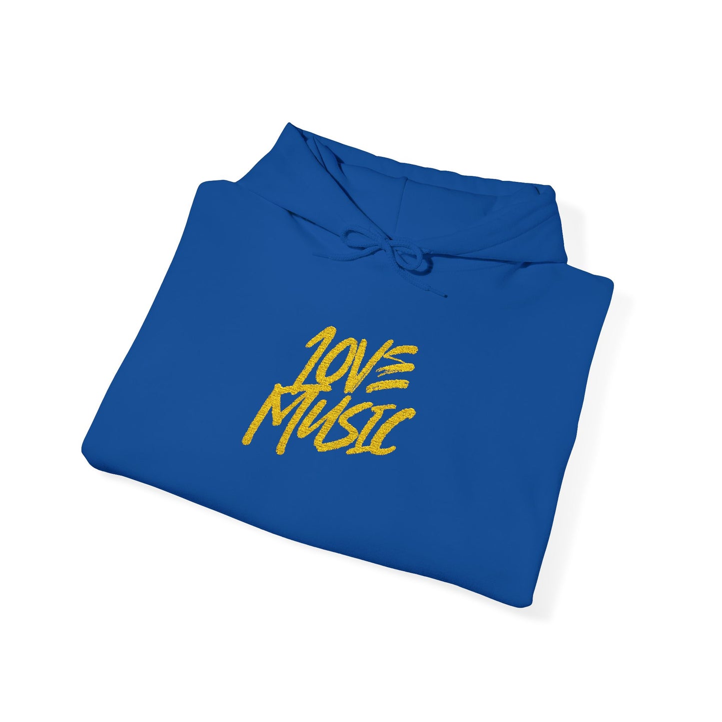 Embroidered Hooded Sweatshirt - Love Music