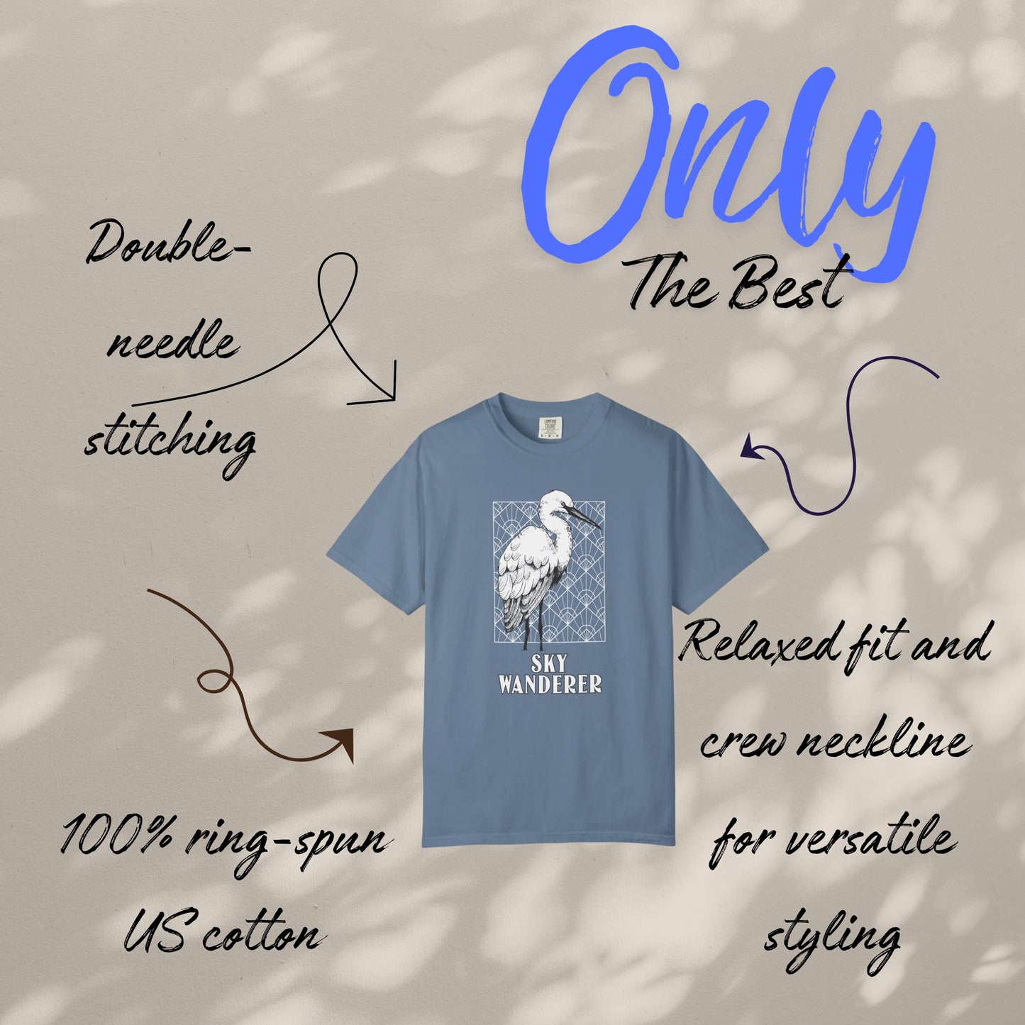 Sky Wanderer T-shirt - Unisex Garment-Dyed Tee