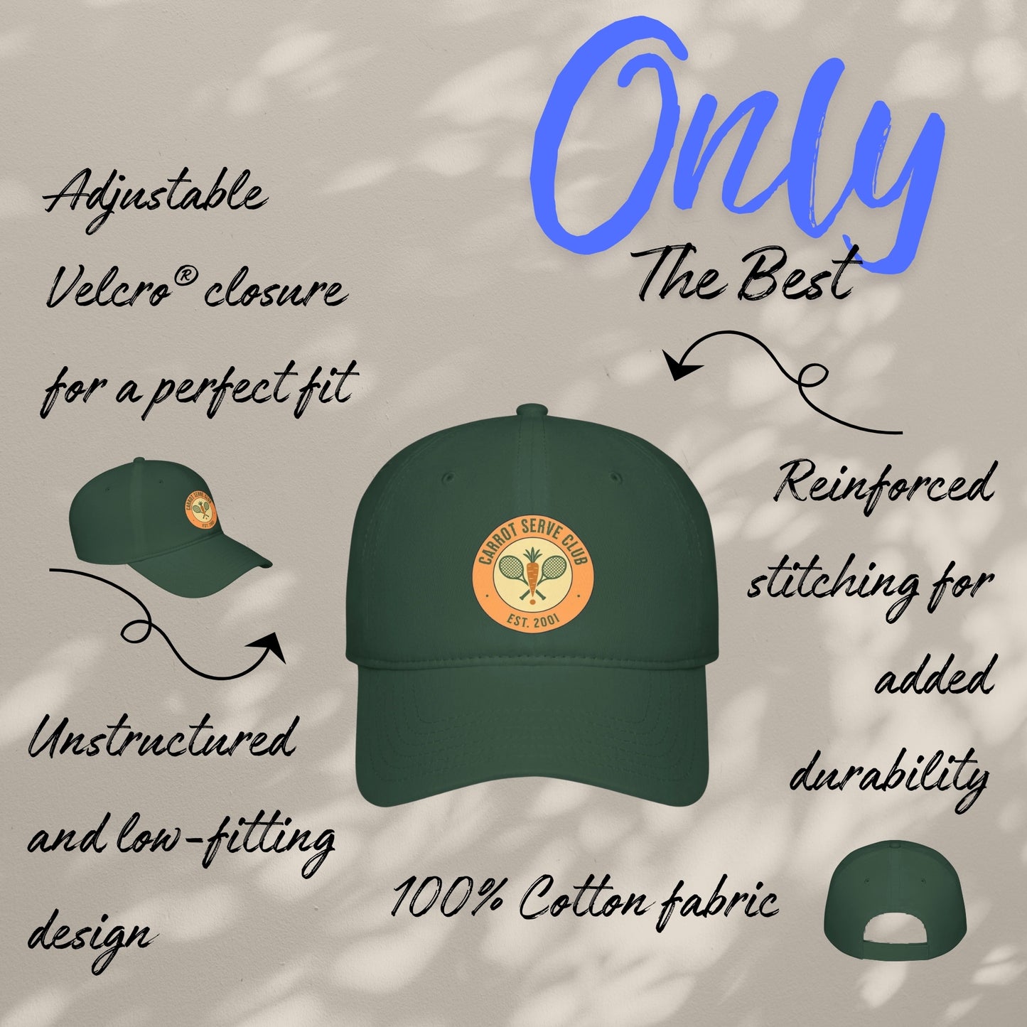 Tennis Lover Baseball Cap - Carrot Serve Club Cap
