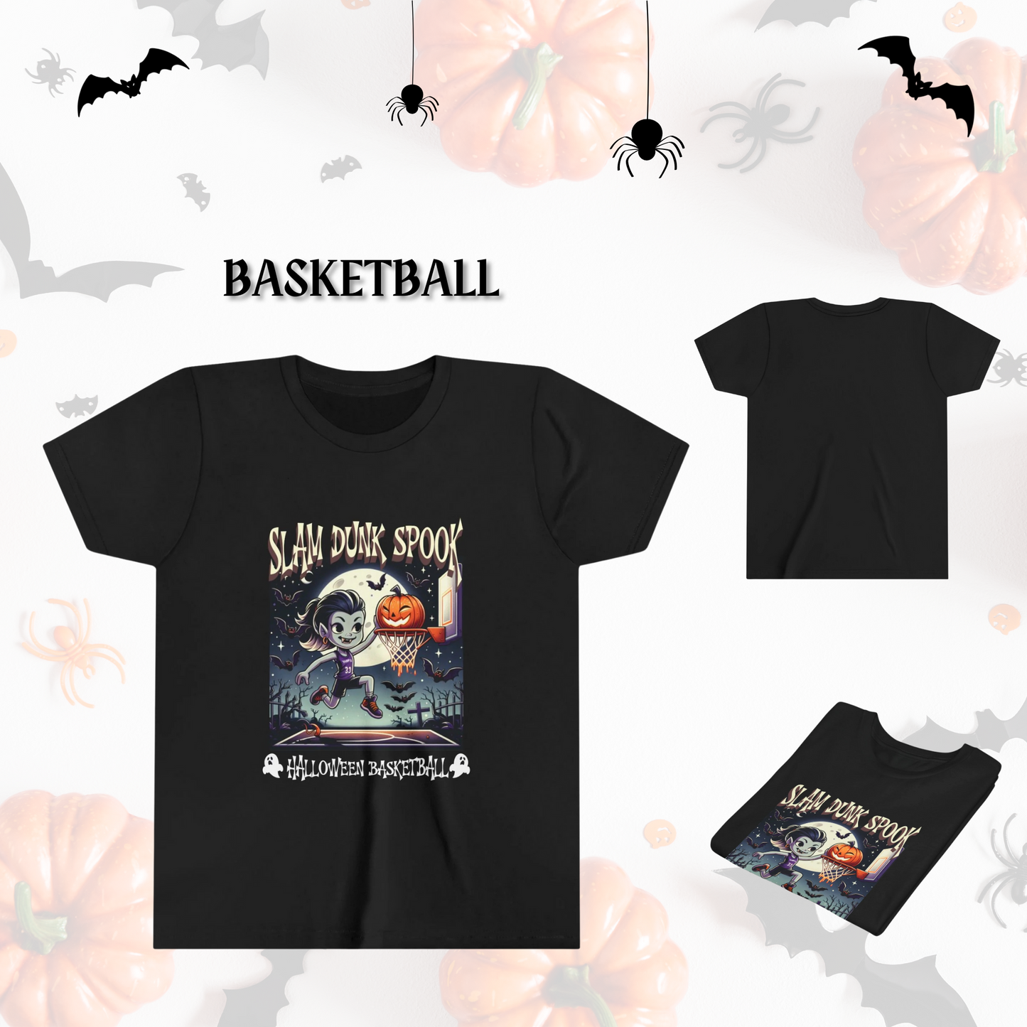 Youth Halloween Basketball Tee