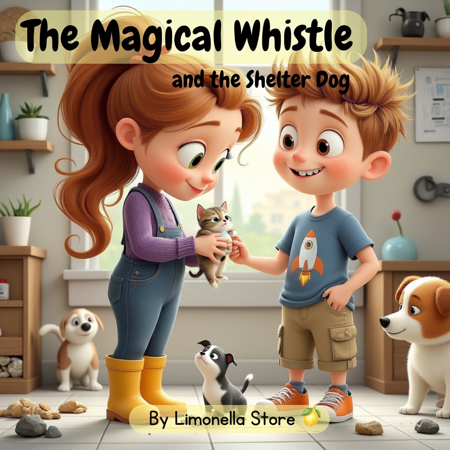 A Heartwarming Flipbook, Magical Whistle and the Shelter Dog 42 pages (for ages 3-5)