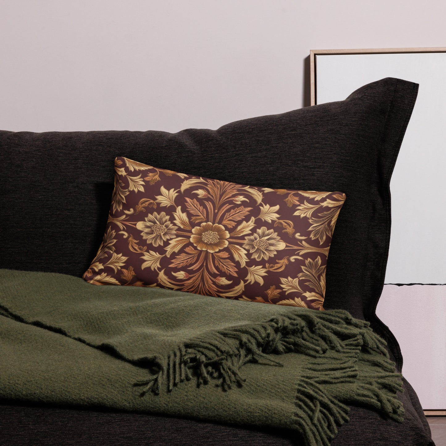 Vintage Floral Throw Pillow Cover