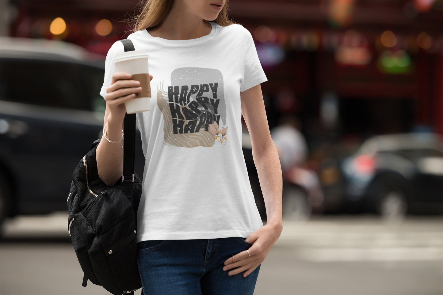 Happy But Sad Design Women’s Cotton Tee