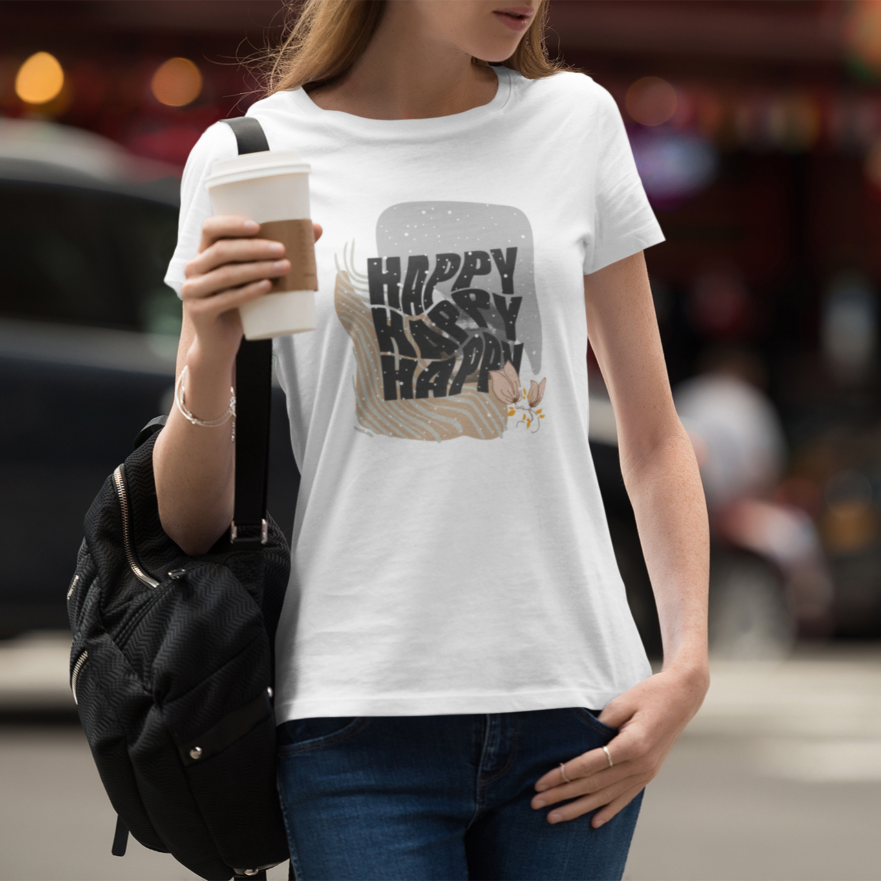 Happy But Sad Design Women’s Cotton Tee