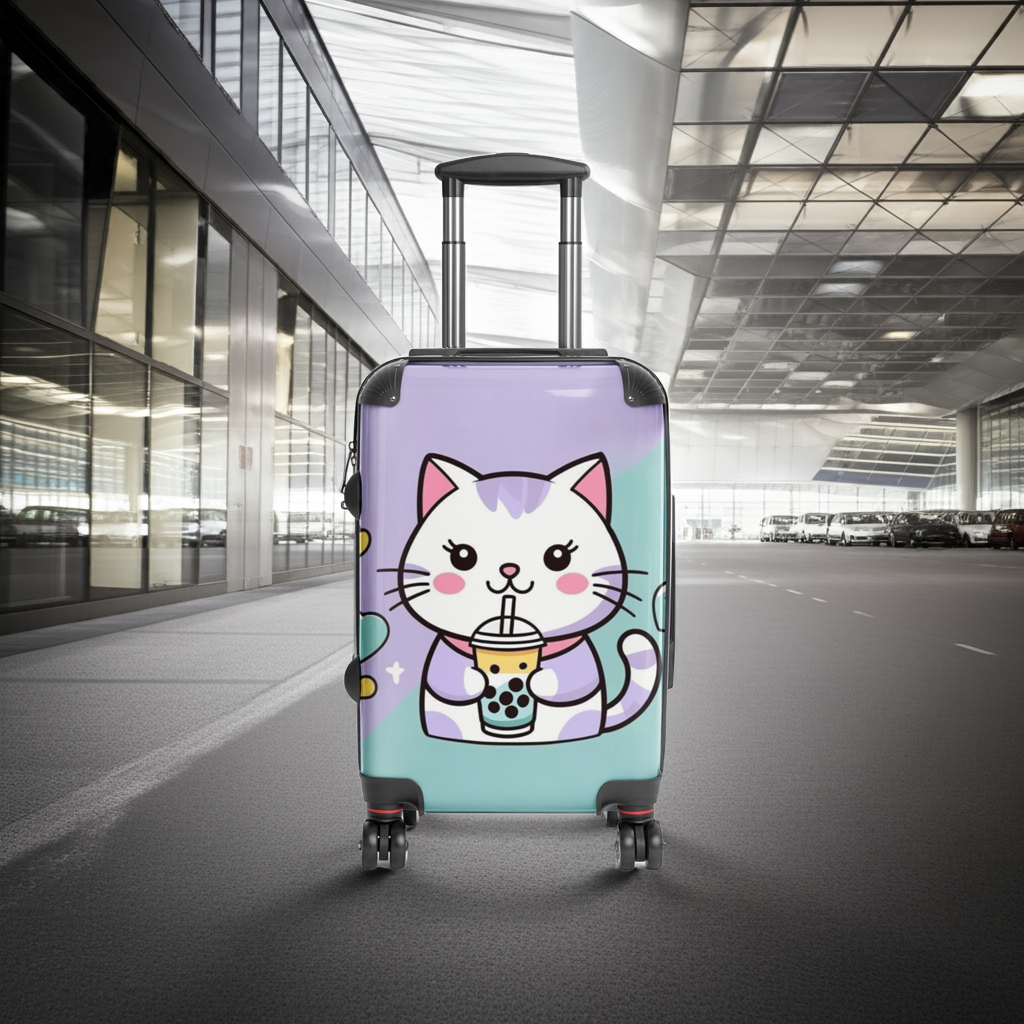 Adorable Cat Design Suitcase