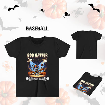 Youth Tee Halloween Baseball Print