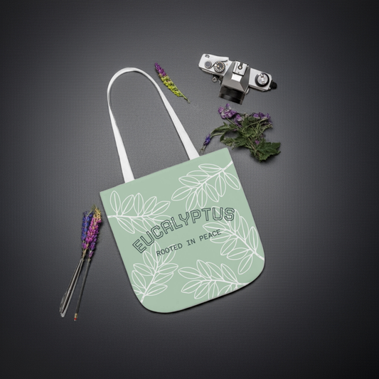 Canvas Tote Bag - Eucalyptus Leaf Design