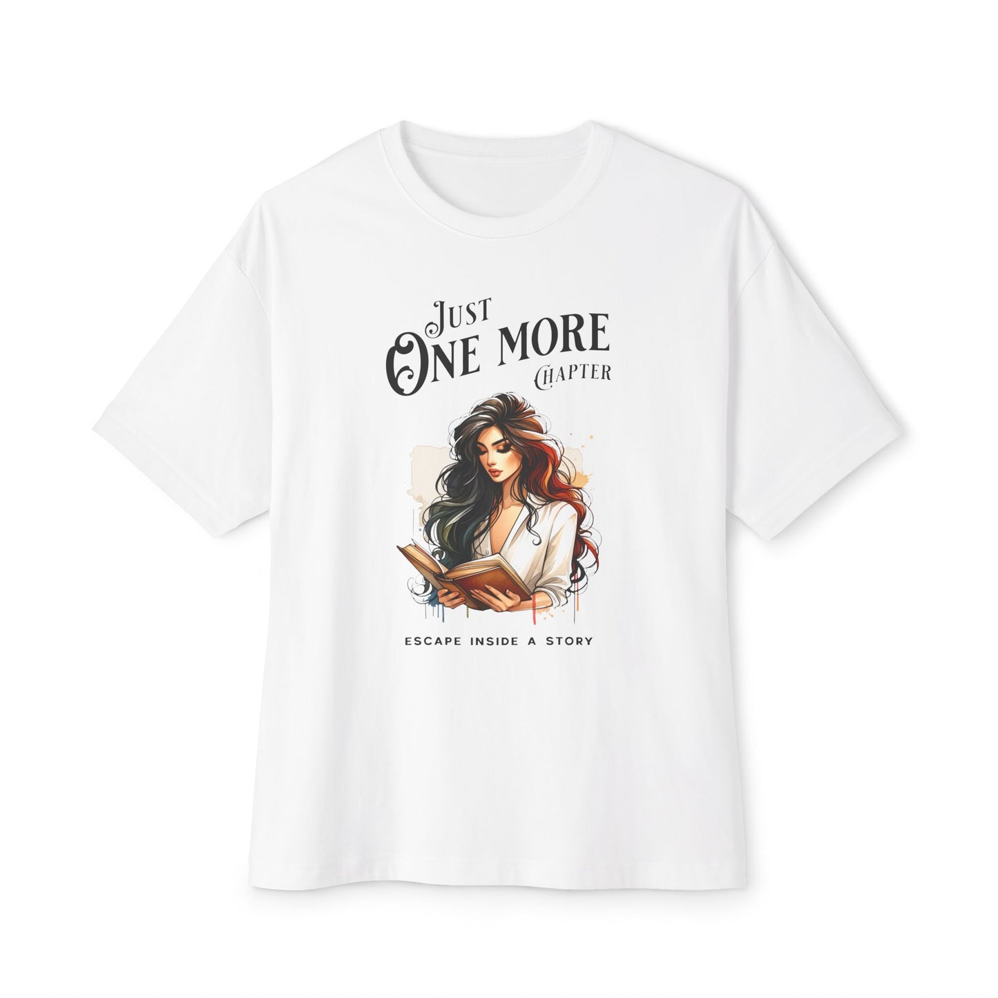 Oversized Boxy Tee - Just One More Chapter Design