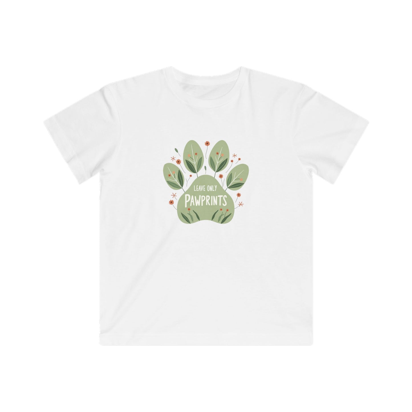 Kids Tee - Leave Only Pawprints Design Shirt