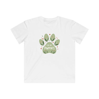 Kids Tee - Leave Only Pawprints Design Shirt