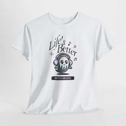 Music Lover Tee - Life is Better with Music