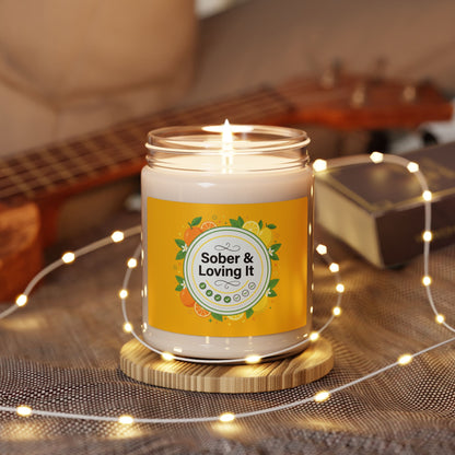 Sober & Loving It 9oz Soy Candle — Scented Recovery Gift
