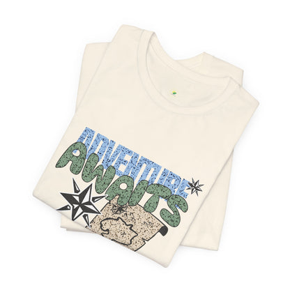Adventure Awaits Graphic Tee - Casual Unisex Shirt for Travelers