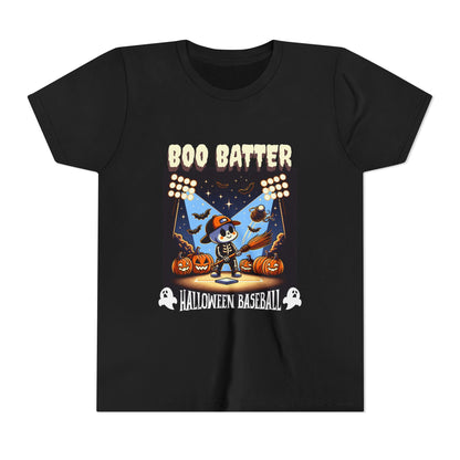 Youth Tee Halloween Baseball Print