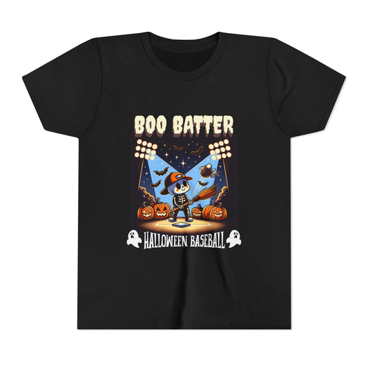 Youth Tee Halloween Baseball Print
