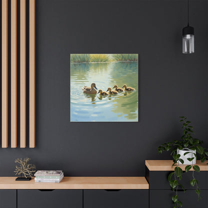 Canvas Wall Art - Duck Family