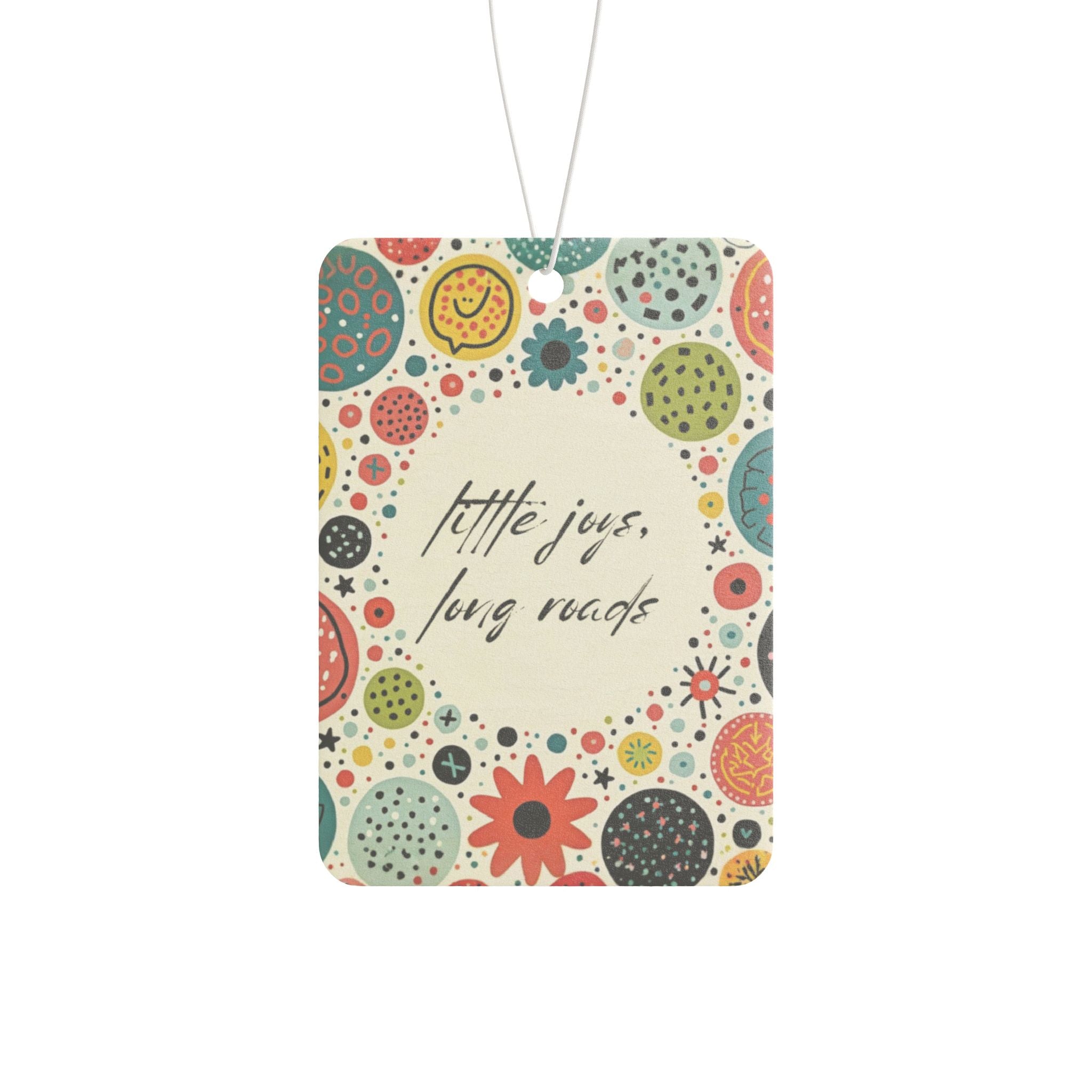 Car Air Freshener — “little joys, long roads” Scented Vent Clip