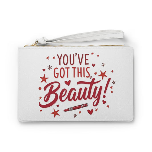 Clutch Bag — "You've Got This Beauty" Inspirational Makeup Clutch