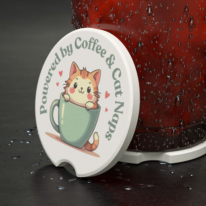 Car Coaster for Coffee and Cats Lovers