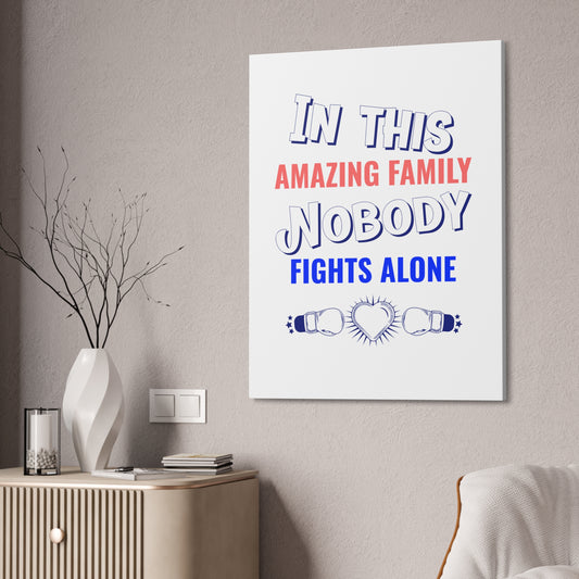 Family Support Canvas Wall Art, Motivational Decor, Inspirational Gift